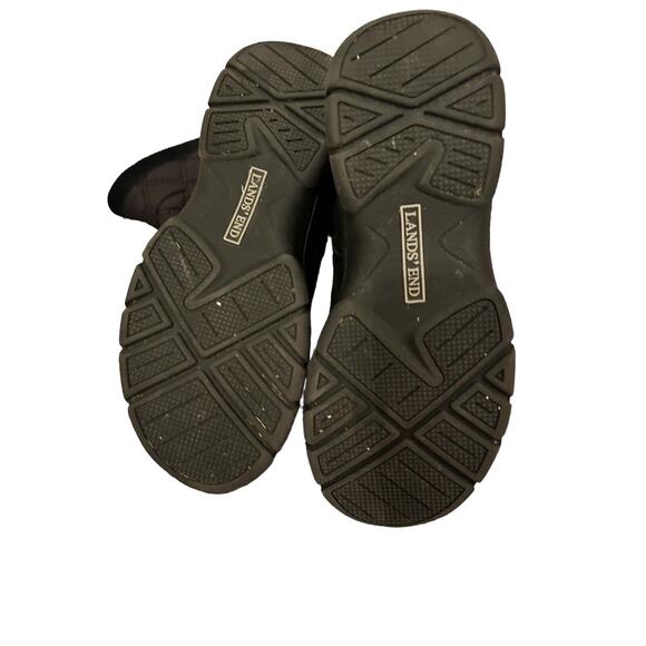 LANDS END Women's‎ Black Quilted Suede All Weather Mid-Calf Zip Boots Size 7.5 B - Picture 10 of 15